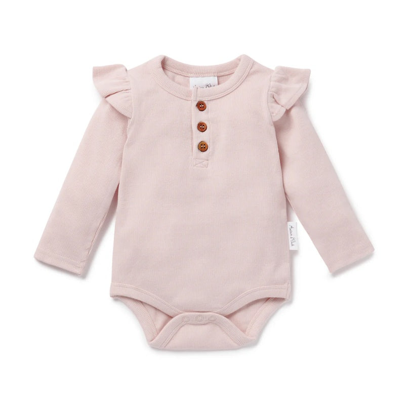 Aster & Oak Pale Pink Rib Onesie