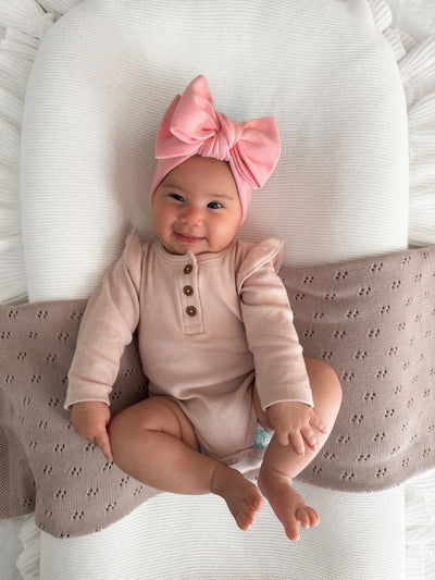 Aster & Oak Pale Pink Rib Onesie