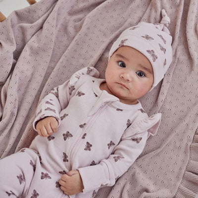 Aster & Oak Butterfly Rib Zip Romper