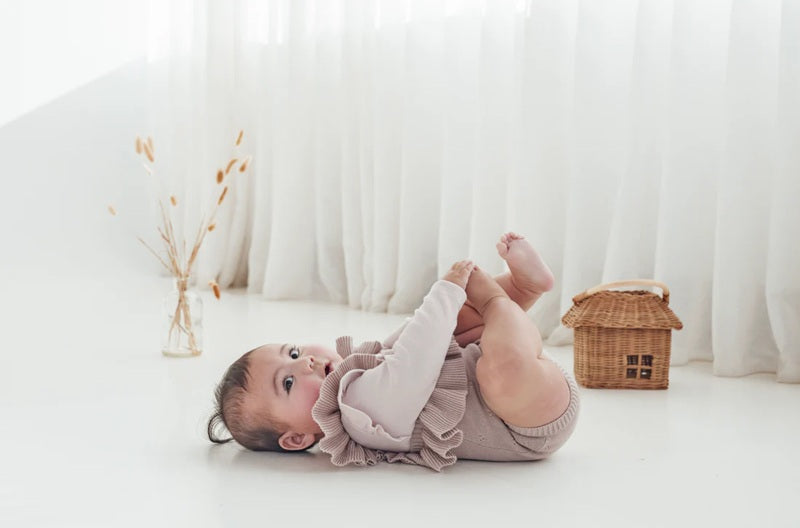 Aster & Oak Wild Rose Knit Romper - Wild Rose