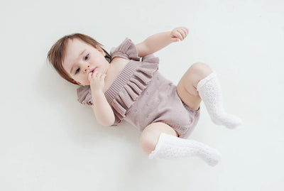 Aster & Oak Wild Rose Knit Romper - Wild Rose
