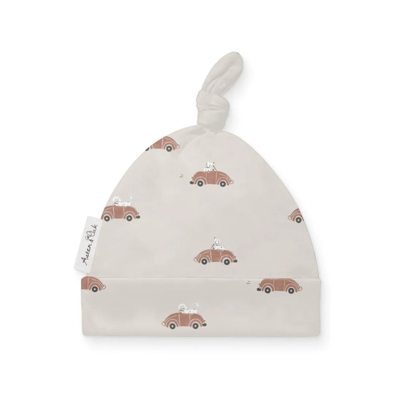 Aster & Oak Classic Car Knot Hat - Beige