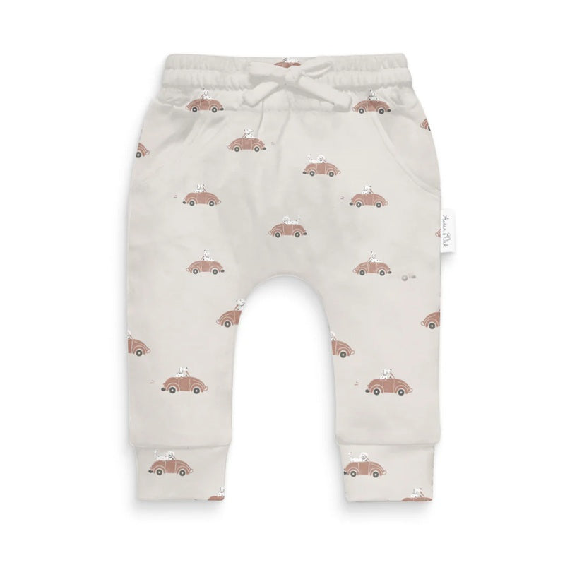 Aster & Oak Classic Car Harem Pants - Beige