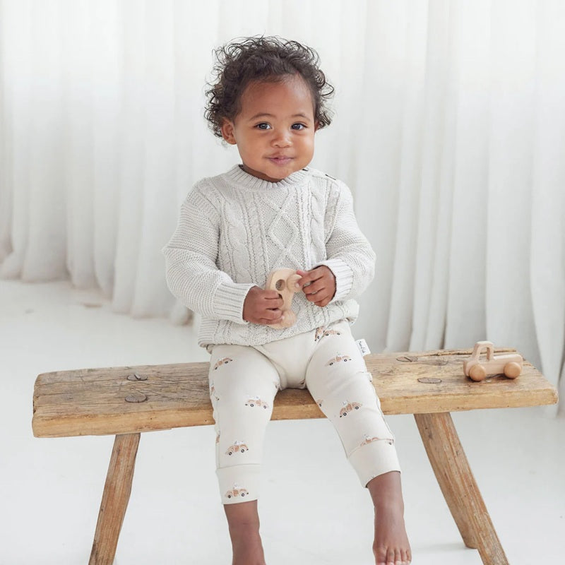 Aster & Oak Oat Cable Knit Jumper - Oatmeal