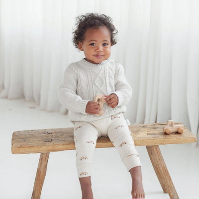 Aster & Oak Oat Cable Knit Jumper - Oatmeal