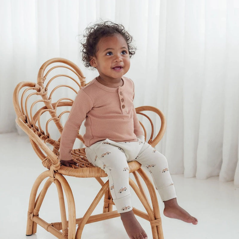 Aster & Oak Classic Car Harem Pants - Beige