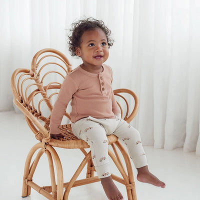 Aster & Oak Classic Car Harem Pants - Beige