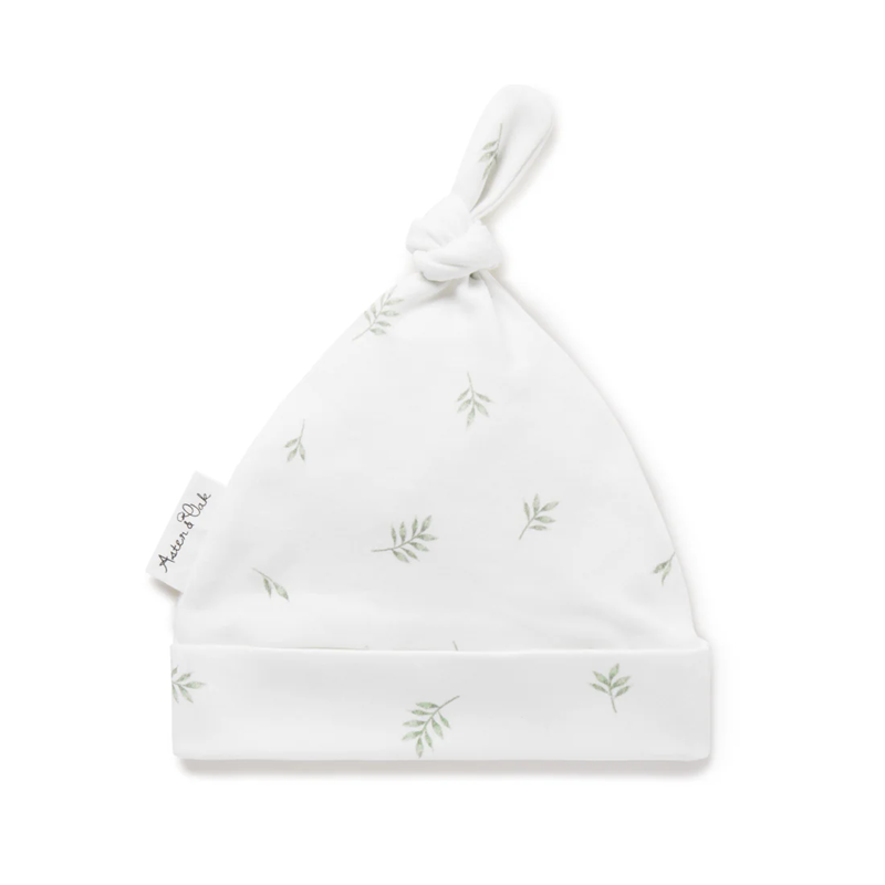  Aster & Oak Little Leaf Knot Hat - White