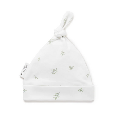  Aster & Oak Little Leaf Knot Hat - White