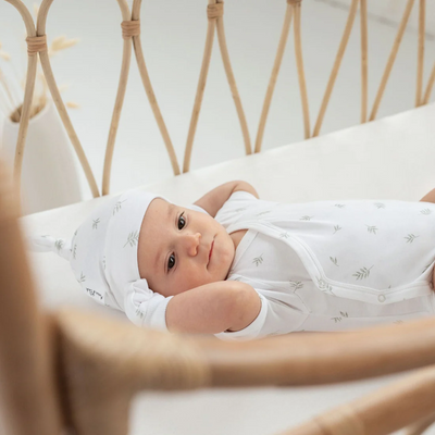 Aster & Oak Little Leaf Knot Hat - White