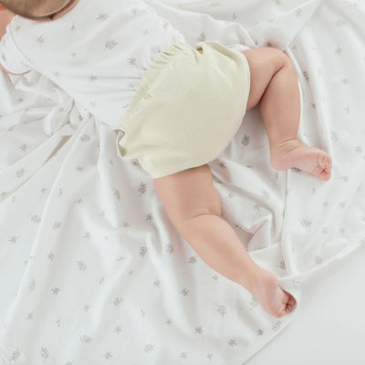 Aster & Oak Little Leaf AOP Onesie - White