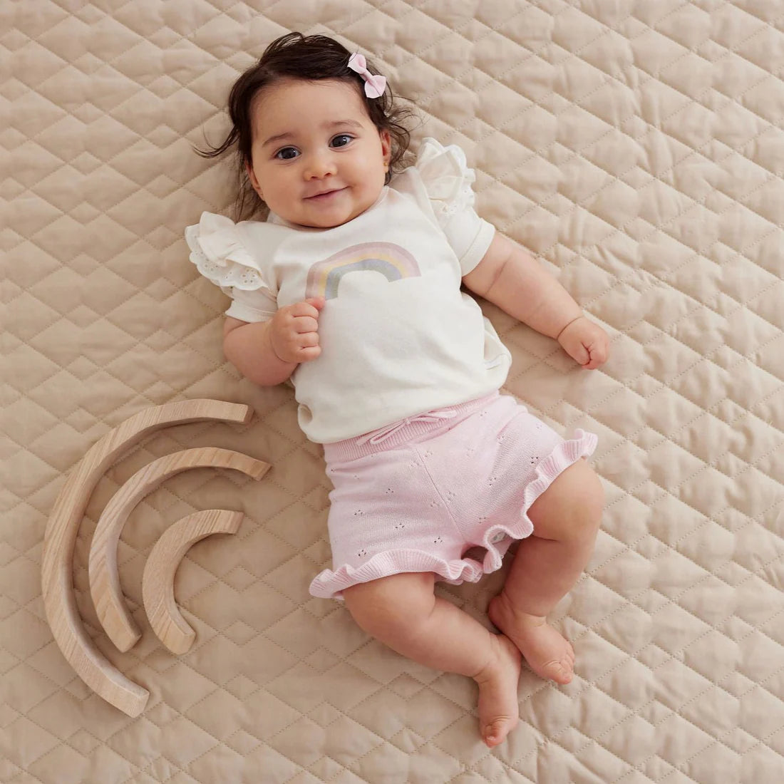  Aster & Oak Petal Pink Knit Shorts - Petal Pink