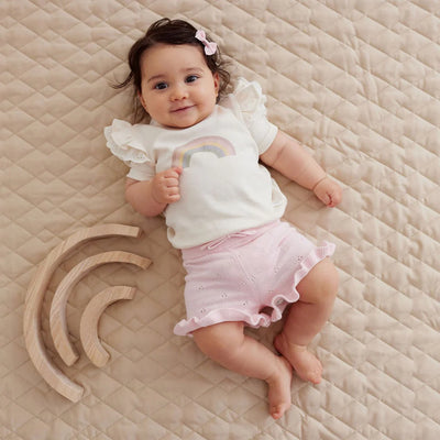  Aster & Oak Petal Pink Knit Shorts - Petal Pink