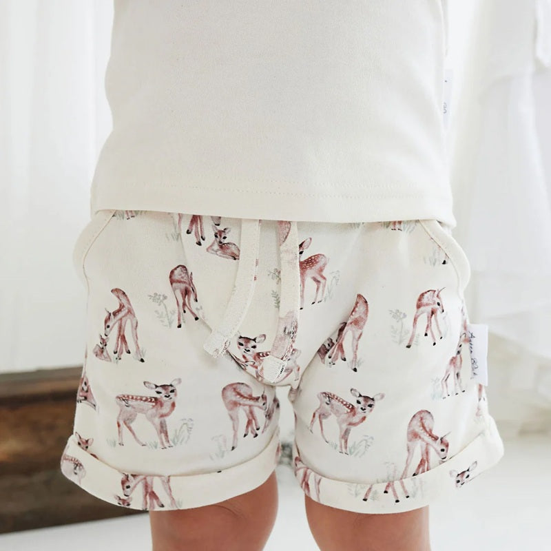 Aster & Oak Fawn Meadow Shorts - Natural