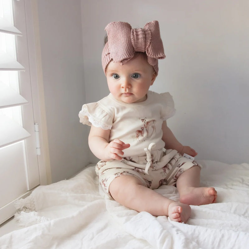 Aster & Oak Fawn Meadow Shorts - Natural