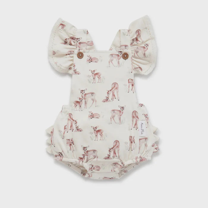 Aster & Oak Fawn Meadow Playsuit - Natural
