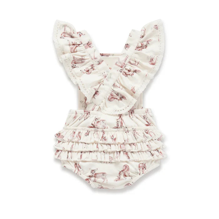 Aster & Oak Fawn Meadow Playsuit - Natural