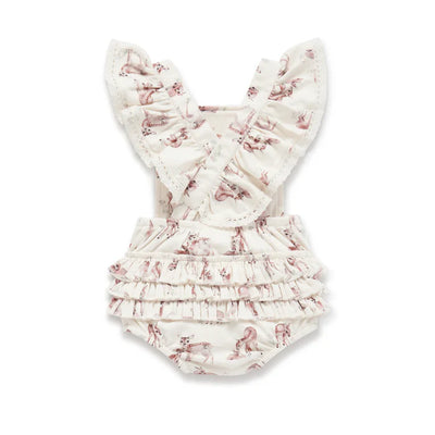Aster & Oak Fawn Meadow Playsuit - Natural