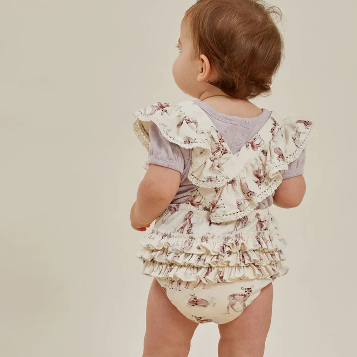 Aster & Oak Fawn Meadow Playsuit - Natural
