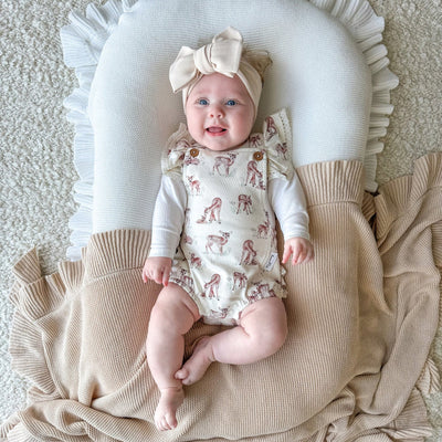 Aster & Oak Fawn Meadow Playsuit - Natural