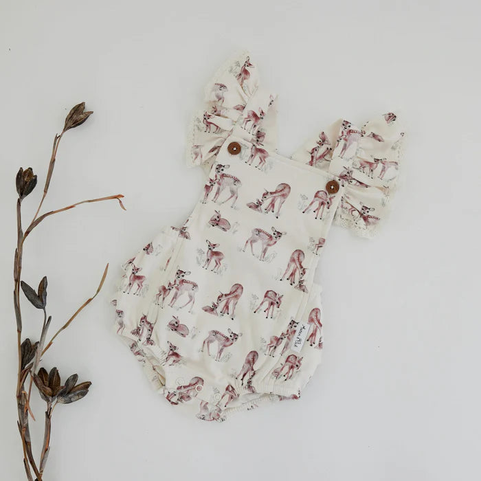 Aster & Oak Fawn Meadow Playsuit - Natural