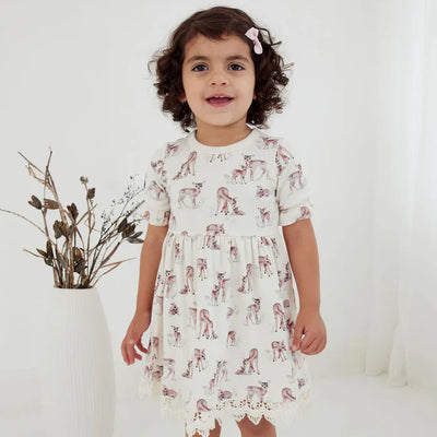 Aster & Oak Fawn Ruffle Dress - Natural