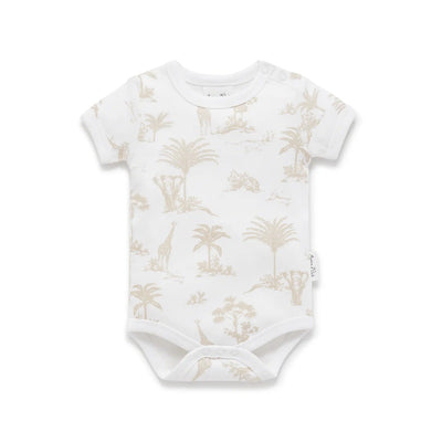 Aster & Oak Jungle AOP Onesie - White