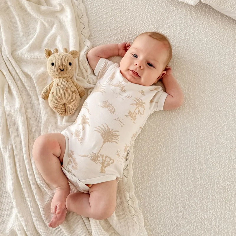 Aster & Oak Jungle AOP Onesie - White
