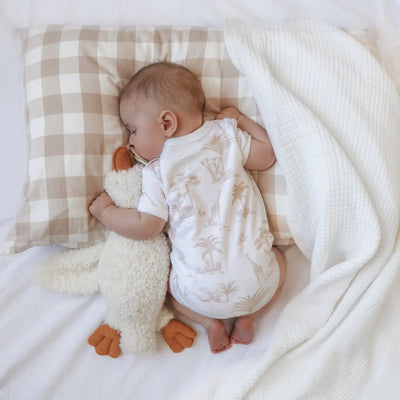 Aster & Oak Jungle AOP Onesie - White