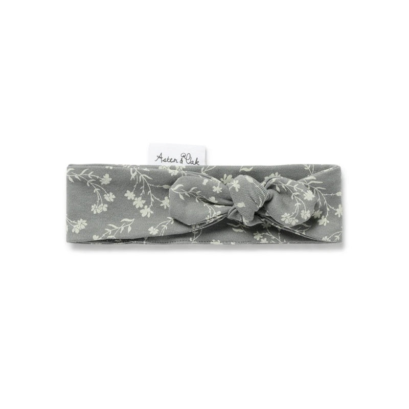 Aster & Oak Mia Floral Headband - Dark Sage