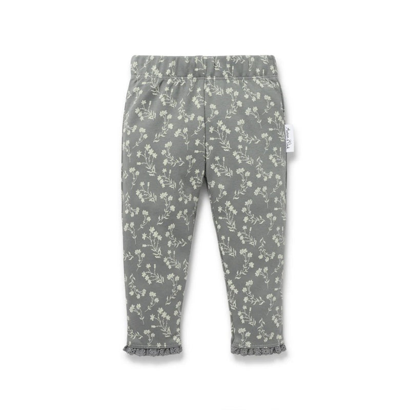 Aster & Oak Mia Floral Leggings - Dark Sage