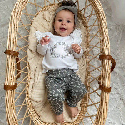 Aster & Oak Mia Floral Leggings - Dark Sage