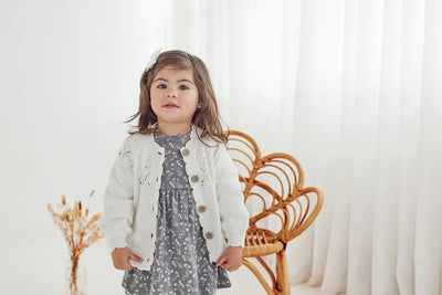 Aster & Oak Mia Floral Ruffle Dress - Dark Sage