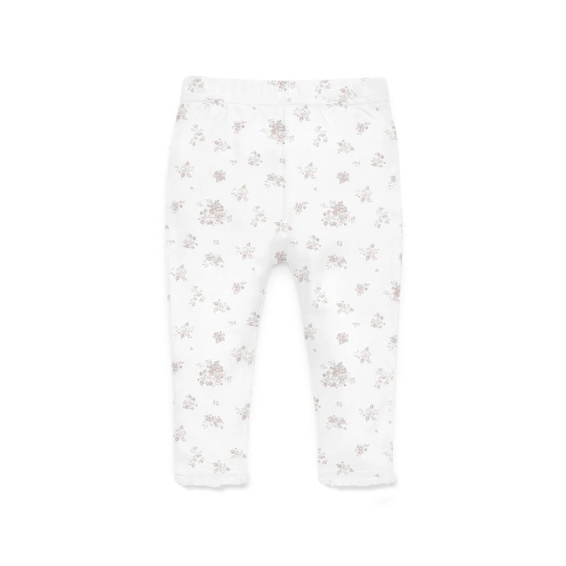 Aster & Oak Posie Floral Leggings - White