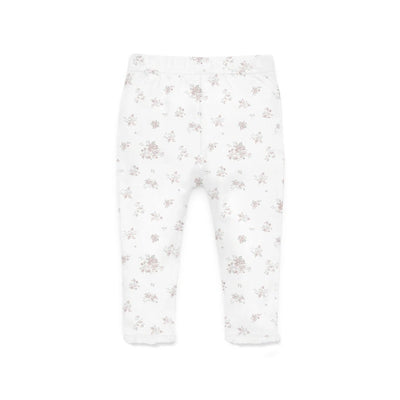 Aster & Oak Posie Floral Leggings - White