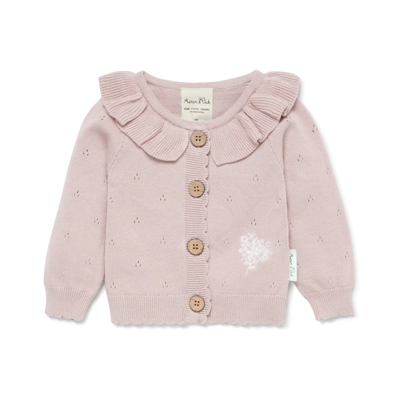 Aster & Oak Rose Blush Knit Cardigan - Rose