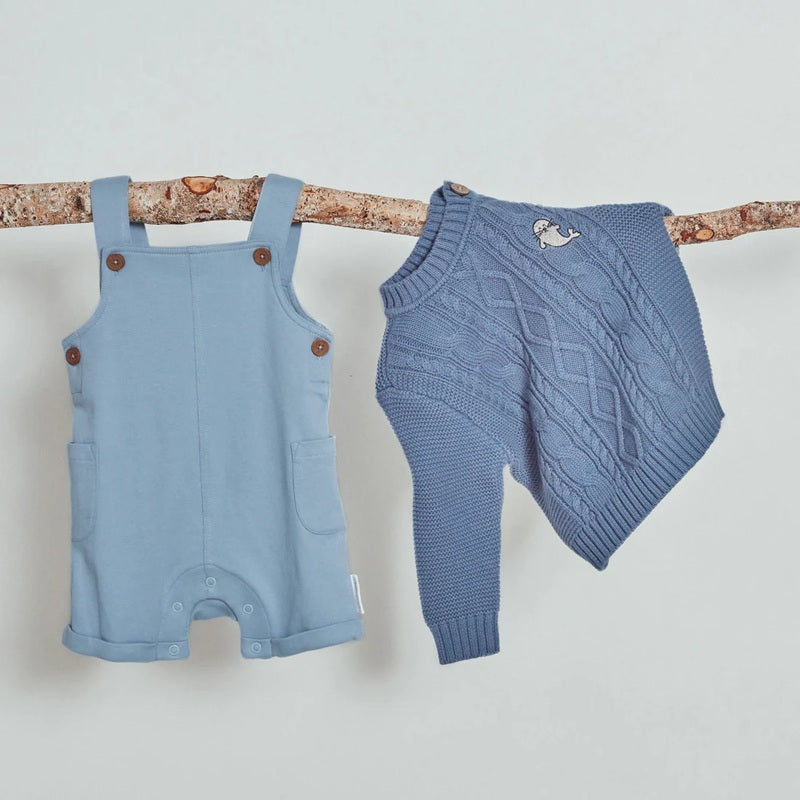 Aster & Oak Bluestone Cable Knit Jumper - Blue