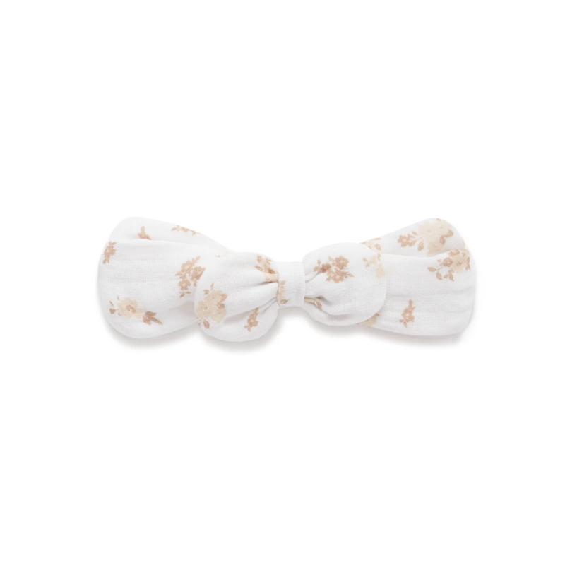 Aster & Oak  Sable Muslin Headband - White