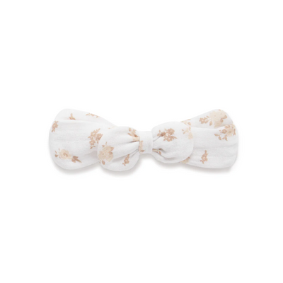 Aster & Oak  Sable Muslin Headband - White
