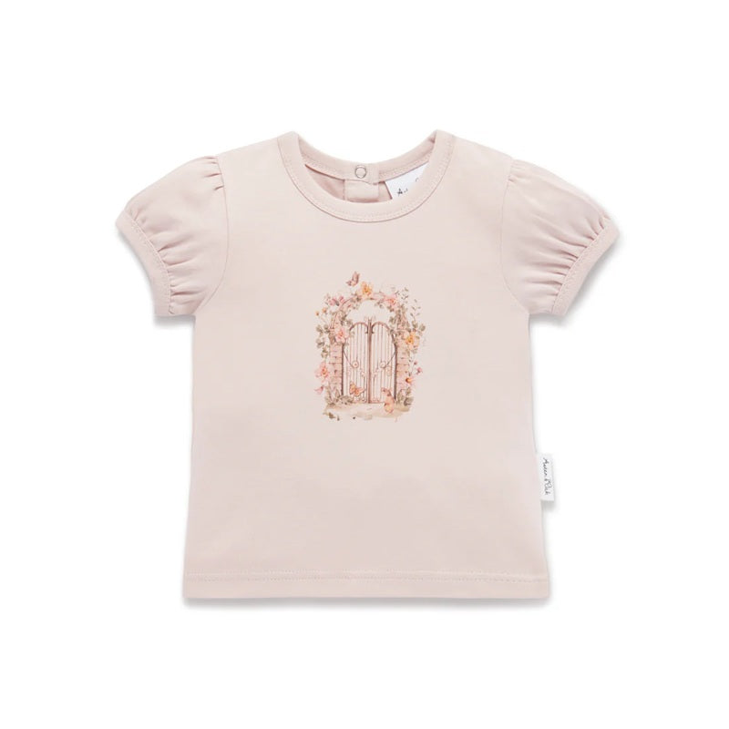 Aster & Oak Secret Garden Print Tee - Pink