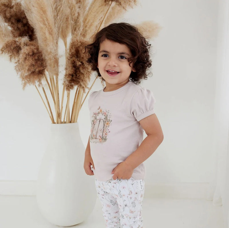 Aster & Oak Secret Garden Leggings - White