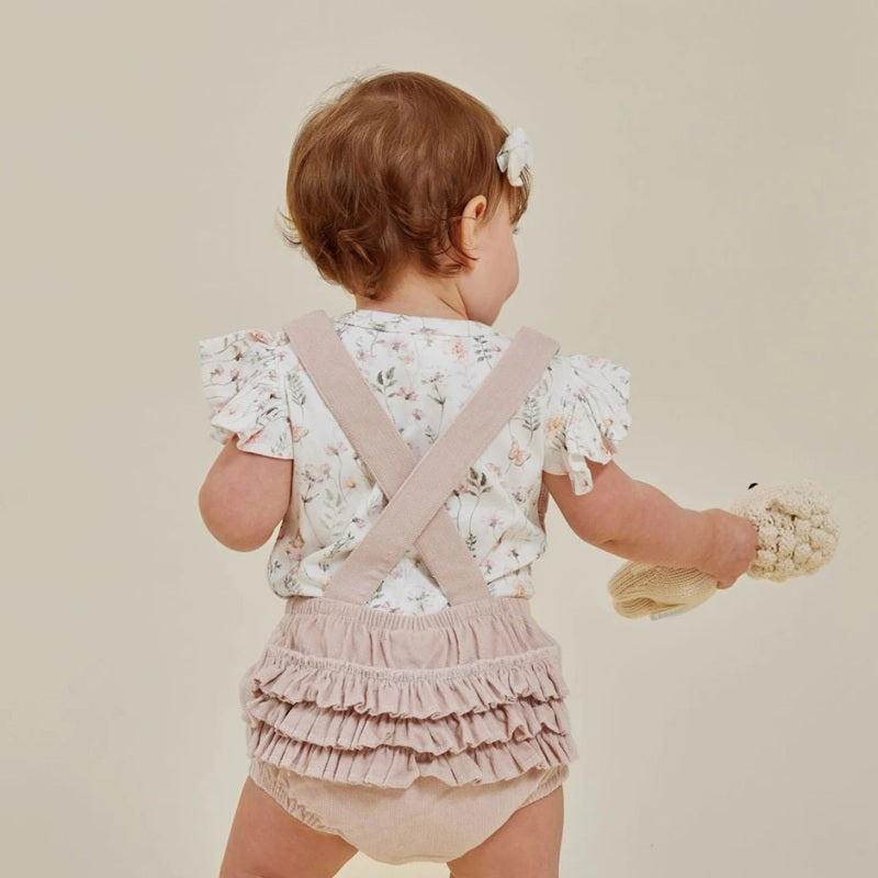 Aster & Oak Pink Cord Playsuit - Pink