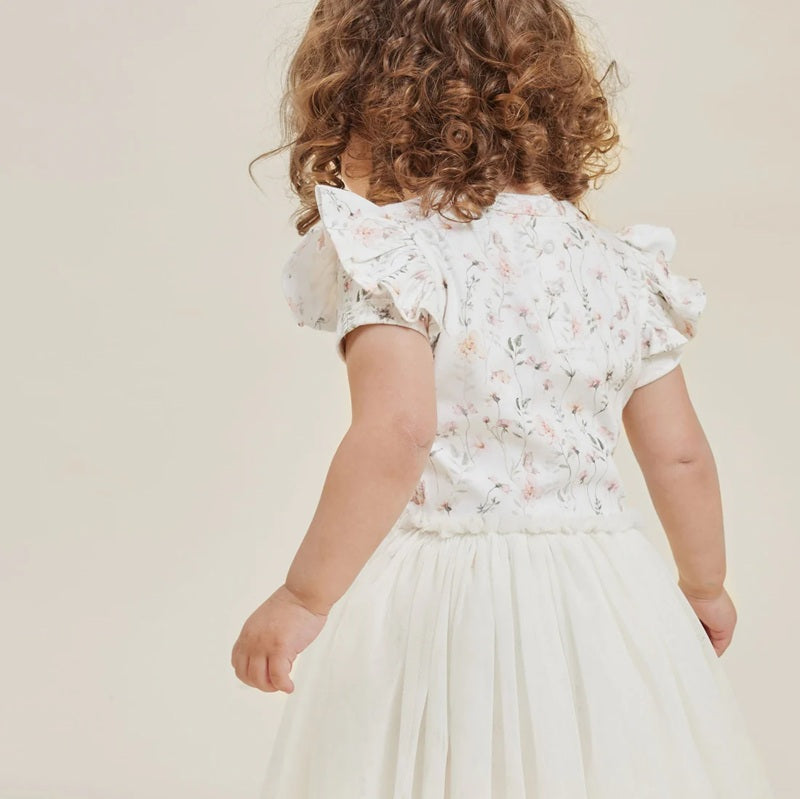 Aster & Oak Secret Garden Tutu Dress - White