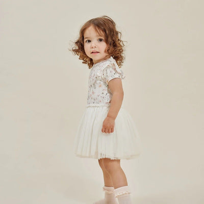 Aster & Oak Secret Garden Tutu Dress - White