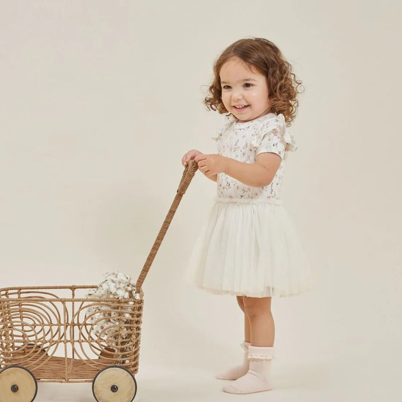 Aster & Oak Secret Garden Tutu Dress - White