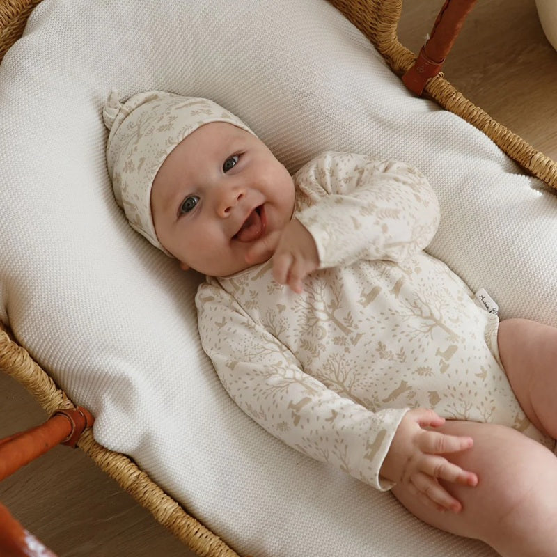 Aster & Oak Woodland Ditsy Onesie - Natural