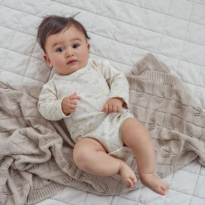 Aster & Oak Woodland Ditsy Onesie - Natural