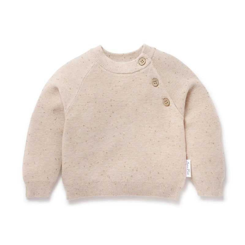 Aster & Oak Sand Fleck Knit Jumper - Sand