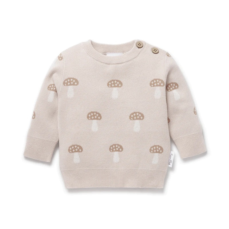 Aster & Oak Mushroom Knit Jumper - Sand