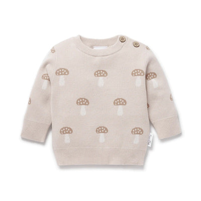 Aster & Oak Mushroom Knit Jumper - Sand